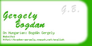 gergely bogdan business card